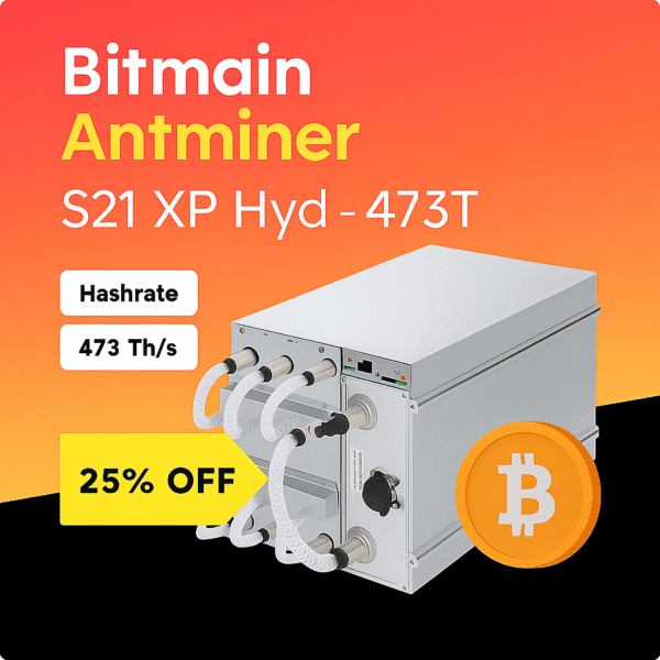 Antminer S21 XP Hydro – 473 TH/s BTC Miner