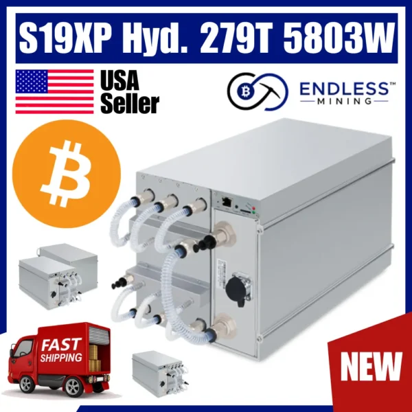 Bitmain Antminer S19XP Hydro – 279 TH/s | 5803W 3-Phase Miner (347V-412V)