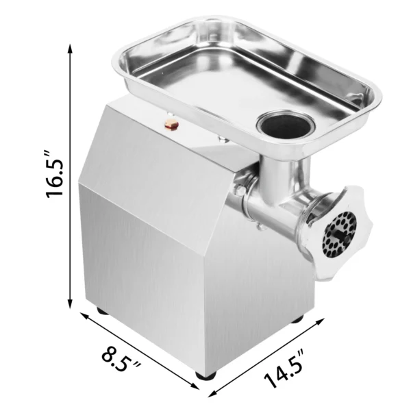 VEVOR 122Kg/H Heavy Duty Electric Meat Mincer Grinder Max Powerful Home Portable Sausage Stuffer Meat Mincer Food Processor - Image 6