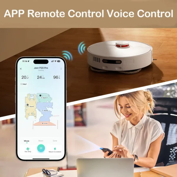 JONR Robot Vacuum P20 PRO International Edition Mopping Vacuuming Dipes Automatic Cleaning Dust Collecting Drainage Water - Image 2