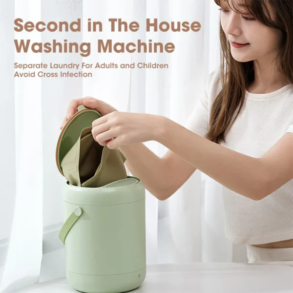 Portable Washing Machine Underwear Socks Ultrasonic Mini Washer For Travel Home Business Trip Laundry Appliances UK/EU/US Plug - Image 3