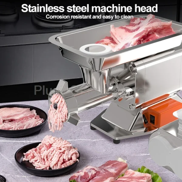 1500W Commercial Meat Grinder 187RPM Meat Slicer SUS German Copper Motor For Frozen Meat Sausage Filling Restaurant Butcher Shop - Image 3