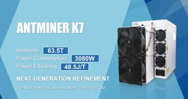 Bitmain Antminer K7 – CKB ASIC Miner (58T / 63.5T / 66T) with PSU | Eaglesong Algorithm Mining Hardware - Image 4