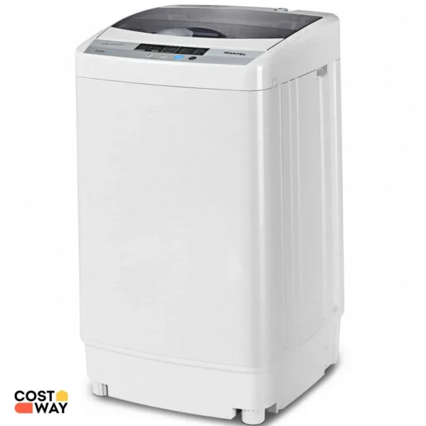 Washing Machine, 9.92lbs Top Load Washer with LED Display, 10 Wash Programs, Built-in Drain Pump, Compact Laundry Washer