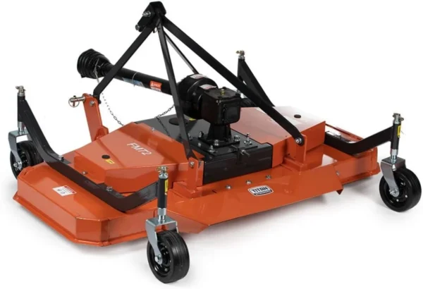 3 Point PTO Finish Mower 72" Cutting Width Category 1 Hitch Rear Discharge Requires 30-50 HP Tractor Low-Noise Cast Iron Gearbox
