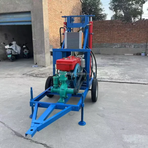 100m 150m 200m Wheeled Tow Rotary Water Well Drilling Rig Machine/Mine Drilling Rig - Image 4