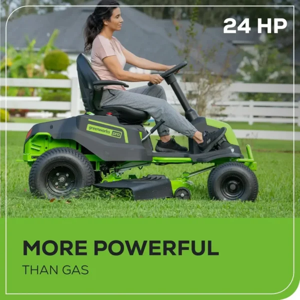 60V 42” Cordless Electric CrossoverT Riding Mower (4) 8.0Ah Batteries and (2) Dual Port Turbo Chargers