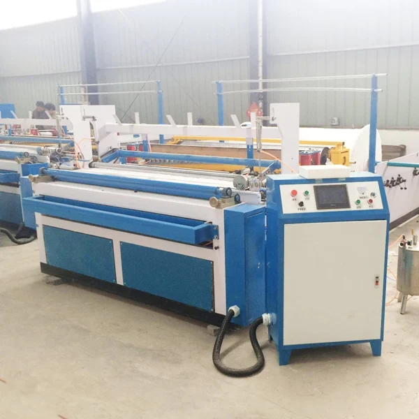 Full Set Toilet Paper Making Machine Production Line Including Rewinder Cutter And Sealing Packing Machine - Image 2