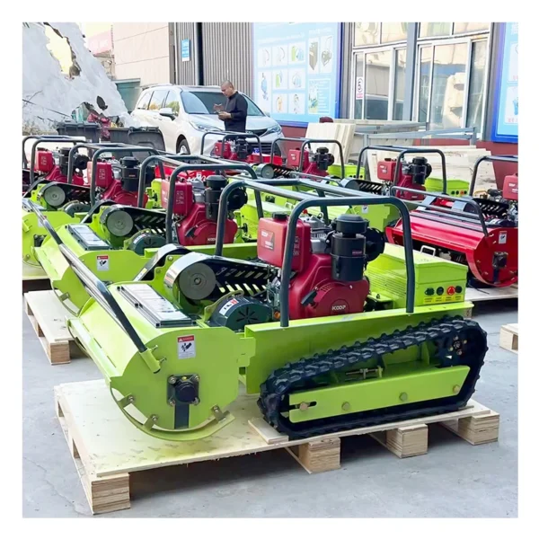 Remote Control Flail Mower Robot CE EPA Certified 550mm 800mm 1000mm Cutting Width