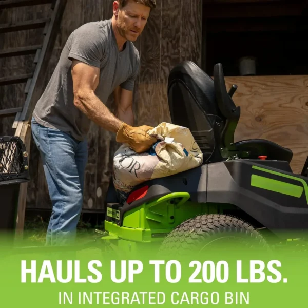 PRO 80V 42” Electric Zero Turn Lawn Mower, Includes (6) 5.0Ah Batteries and (3) Dual Port Turbo Chargers - Image 4