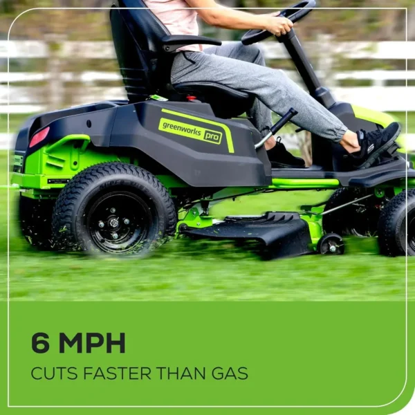 60V 42” Cordless Electric CrossoverT Riding Mower (4) 8.0Ah Batteries and (2) Dual Port Turbo Chargers - Image 6