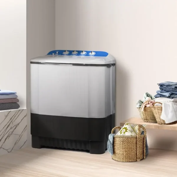 Portable Washing Machine Twin Tub Washer Dryer Combo 24lbs Capacity Easy to Use Lightweight Quick Drain Ideal Camping Dorms - Image 3