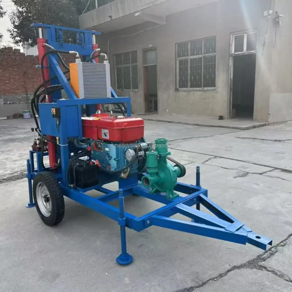 100m 150m 200m Wheeled Tow Rotary Water Well Drilling Rig Machine/Mine Drilling Rig - Image 3