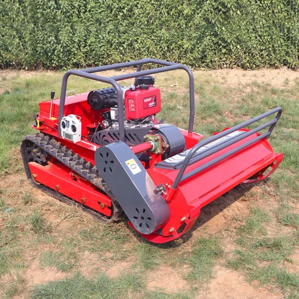 New Arrival Mini Farm Flail Lawn Mower 800mm 1000mm 1200mm RC Home Robotic Diesel Power Crawler Lawn Mower for Grass Cutting - Image 3