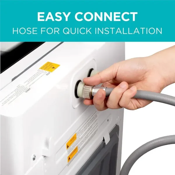 Portable Washing Machine 3.0 Cu Ft Compact Washer 6 Wash Cycles Stainless Steel Tub Auto Shutoff Child Lock Quick Connect Drain - Image 5