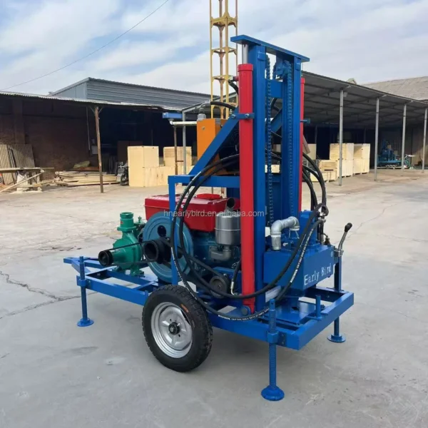 100m 150m 200m Wheeled Tow Rotary Water Well Drilling Rig Machine/Mine Drilling Rig - Image 6