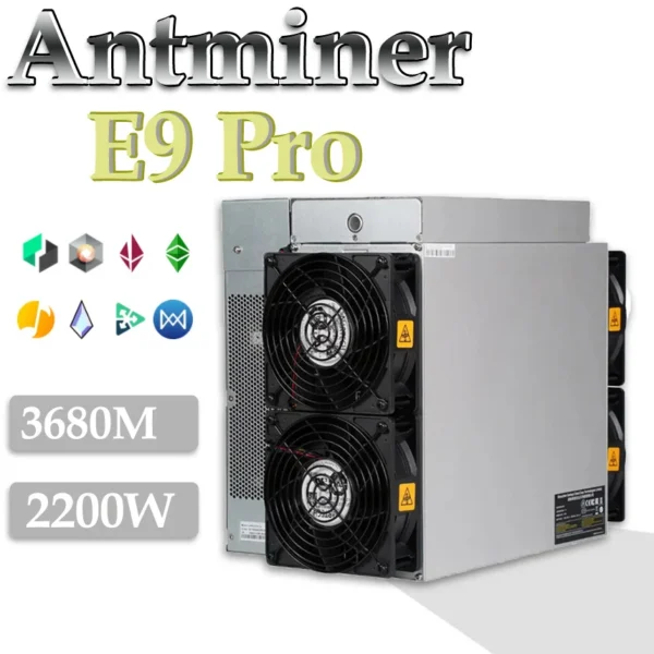 Official Antminer E9 Pro – 3680 MH/s Ethereum Classic (ETC) ASIC Miner | 2200W Power