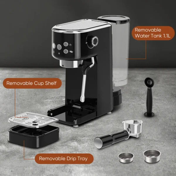 Sejoy Home Espresso Machine 20Bar Coffee Machine Latte Coffee Maker Cappuccino Machine - Image 6
