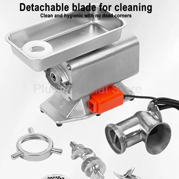 2200W Commercial Electric Meat Grinder Stainless Steel Heavy Duty 3-in-1Sausage Stuffer Vegetable Chopper for Restaurant Kitchen - Image 4