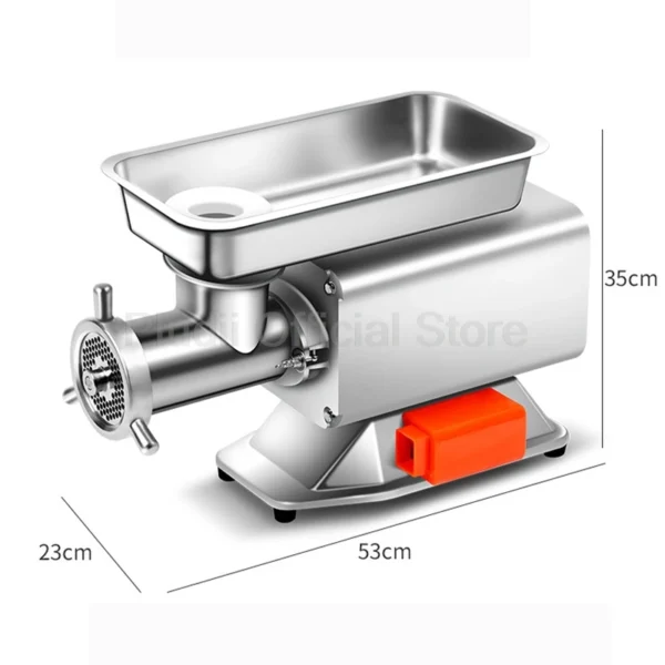 2200W Commercial Electric Meat Grinder Stainless Steel Heavy Duty 3-in-1Sausage Stuffer Vegetable Chopper for Restaurant Kitchen - Image 6